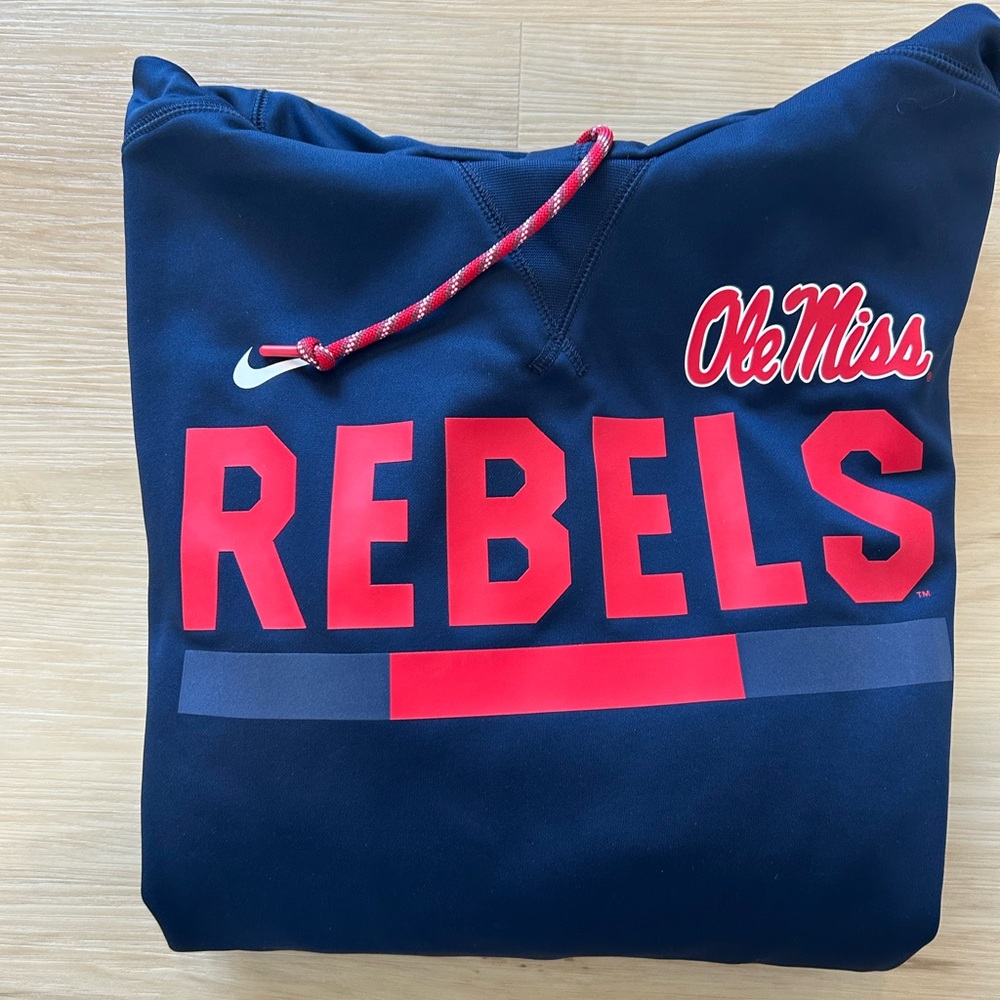 Nike Ole Miss Rebels Navy and Red Hoodie